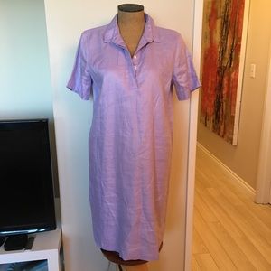 Med Simons Linen Shirtdress cotton lined pullover. Fits to 8.